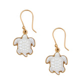 ALCHEMIA MOTHER OF PEARL SEA TURTLE DROP EARRINGS
